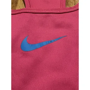 NIKE Dri-Fit Sports Bra Size Small Magenta Pink‎ Blue Swoosh Gym Running Outdoor thumbnail 4