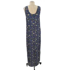 Flax Bumblebee Sleeveless Maxi Dress Purple Green Palm Print‎ Size Petite XS thumbnail 9
