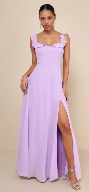 Lulus Dreamy Lilac Dress thumbnail 1