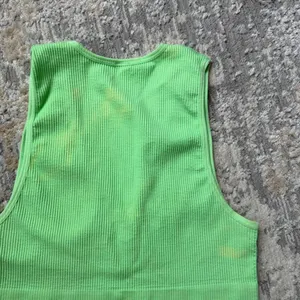 Urban Outfitters Out from Under Joe ribbed lime neon green plunge crop top thumbnail 4