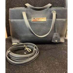 Kate Spade New York Black Saffiano Leather Satchel Crossbody Bag Gold Hardware thumbnail 2