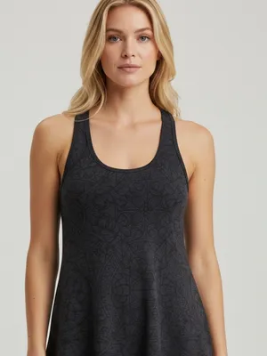 Lululemon Rare Mosaic Floral Blue Inkwell Print Racerback Tank Top thumbnail 2