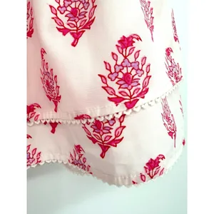 Roller‎ Rabbit Target Ruffle Floral Shorts Women L Pink Drawstring Boho Beach thumbnail 7