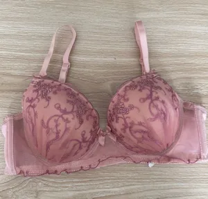 34B Mermaid Embroidered Shell Bra Pink Princess Coquette Preppy thumbnail 1