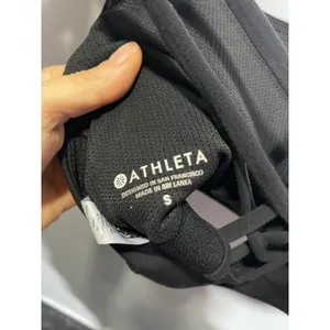 Athleta Perfect Form Sports Bra Womens S Black Strappy Cross Back Yoga Gym thumbnail 4
