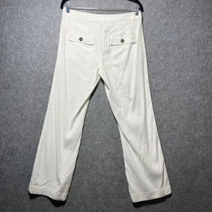 White House Black Market The‎ Trouser White Linen Blend Wide Leg Pants Size 4 thumbnail 9