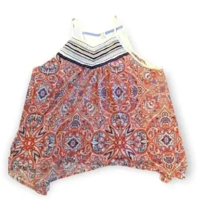 Xhilaration Embroidered shark hem top thumbnail 1