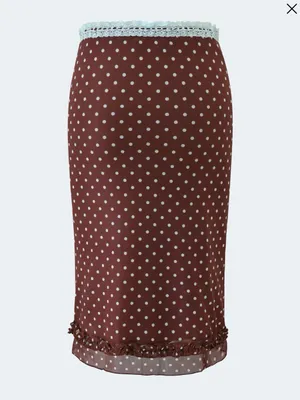 Nwot Tiger Mist Polka Dot Amara Lace Skirt Set Xxs thumbnail 5