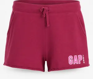 GAP Logo 1969 Fleece Short Size L Fuschia Spellout Y2K Comfy Loungewear Heritage thumbnail 1