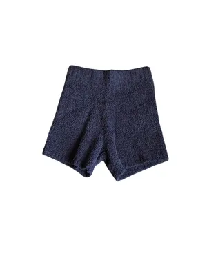 Skims Black Fuzzy Shorts thumbnail 2