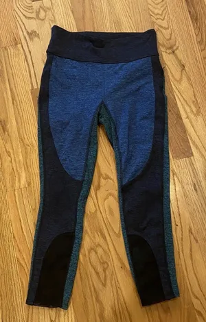 FP MOVEMENT by Free People Athletic‎ Leggings XS Black Blue Heather Mesh thumbnail 1
