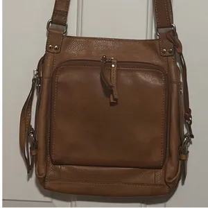 Fossil Women's Vintage Geniune Brown Soft Supple Leather Crossbody Shoulder Bag thumbnail 2