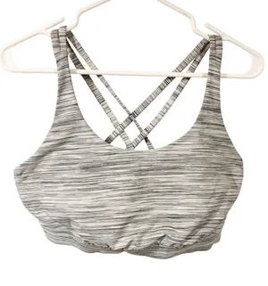 Lululemon ENERGY BRA Grey Strappy Plus Size 14 thumbnail 1