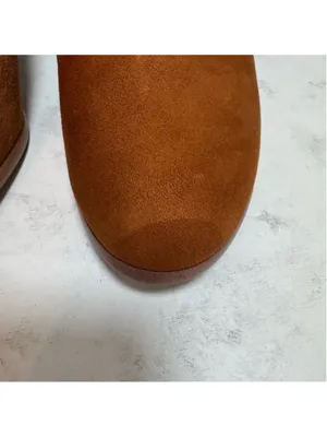 Joe's Jeans Trisha Suede Ankle Boots Brown Stacked Heel Size 7.5 thumbnail 4