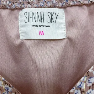 Sienna Sky Cottagecore Romantic Dusty Pink Floral Puff Sleeve Summer Dress M Boho Whimsical thumbnail 14