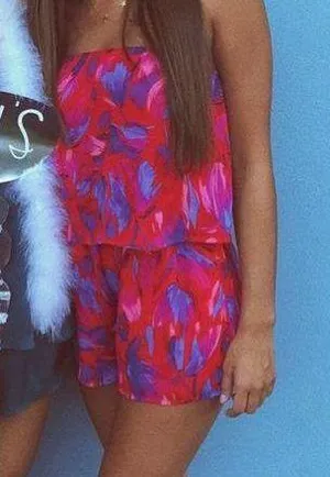 Petal Columbia Boutique Strapless Romper thumbnail 1