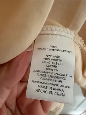 &merci Cream V-Neck Gathered Peasant Blouse NWOT thumbnail 6