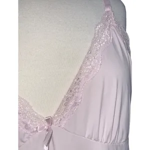 Red Tag Light Pink Women’s Chemise Adjustable Straps Lace Trim 18 thumbnail 2