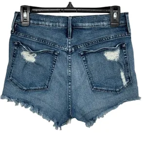 3x1 NYC SZ 27 Shelter Cut-Off Liberty Jean Shorts Button-Fly Frayed Distressed thumbnail 4