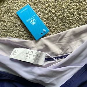 Cupshe Navy Bikini with Light Lavender Trim thumbnail 3