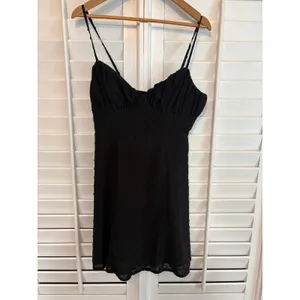 Selfie‎ Leslie Black Good Morning Angel Ruched Bust A-Line Dress Size xl thumbnail 2