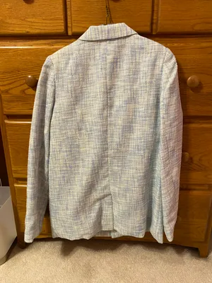 The Clothing Exchange Blue Blazer And Cropped Top Set thumbnail 3