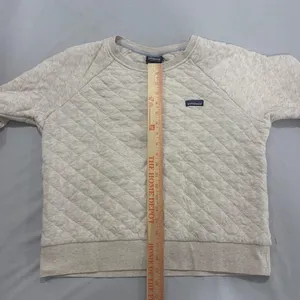 Patagonia Womens Organic Cotton Quilt Crewneck Sweatshirt Oatmeal Heather Large thumbnail 4