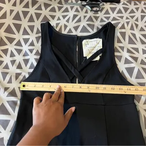 Free People‎ Black Strappy V-Neck Sleeveless Fit & Flare Dress Size S thumbnail 8