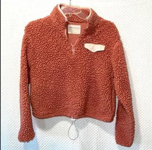 Aeropostale Women's Pink Sherpa Fuzzy Sweater - Like new Size: Small thumbnail 1