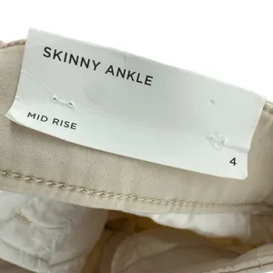 NWT LOFT Women’s 2023 Mid Rise Skinny Ankle Pants Light‎ Khaki Size 4 Preppy thumbnail 6