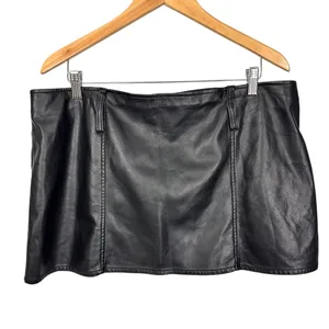 ASOS Vegan Leather Mini Skirt Chain Belt Size 14 thumbnail 3