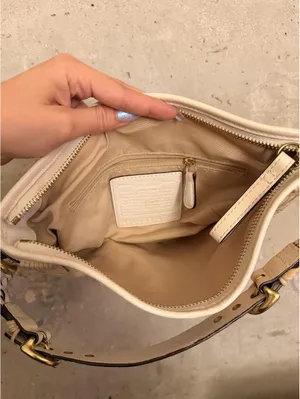 Vintage Coach Soho Angora Straw Hobo Bag 2005 thumbnail 3