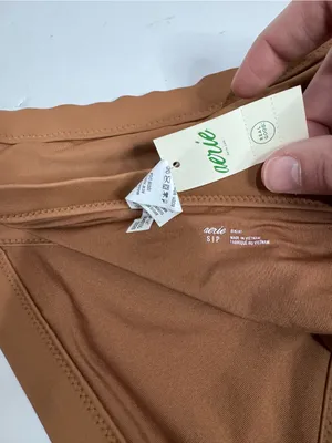 NWT Aerie Side-Slit Swim Bikini Bottoms - Copper Brown - Size Small thumbnail 4