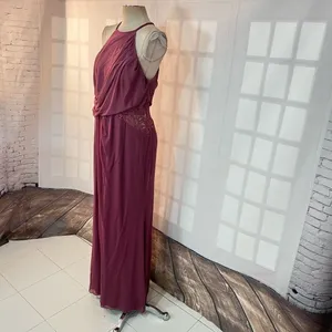 David's Bridal NWT Chianti High Neck Mesh Bridesmaid Dress Size 16 thumbnail 4