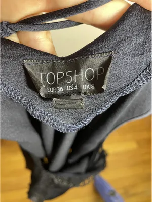 Topshop Navy Blue Lace Trim Cami Coquette Balletcore Y2k 4 thumbnail 2