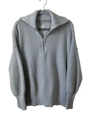 Aerie Gray Half Zip - XXS thumbnail 1