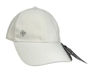 GSTQ NWT White Embroidered Logo Adjustable Strap Baseball Hat Cap One Size thumbnail 1