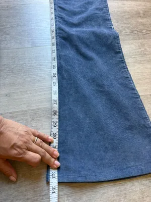 Theory Blue Corduroy Pants Size 2 Low Rise Flare Bootcut Retro Y2K Style thumbnail 6