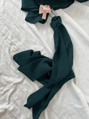 NWT Show Me Your Mumu Claire Midi Dress Emerald Chiffon Size XS thumbnail 8