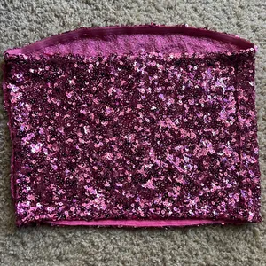 Free People Fuchsia Sequin Strapless Tube Top thumbnail 6