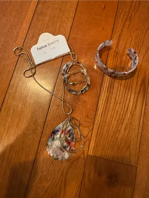 ORAZIO Acrylic Jewelry Set for Women Statement Boho Resin thumbnail 3