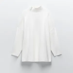 Zara Soft High‎ Neck Sweater in Ivory Size Small thumbnail 5