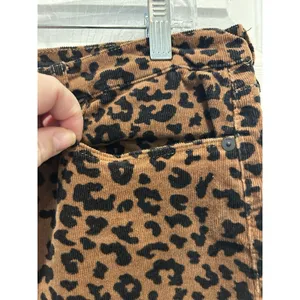 BLANKNYC The Bond Mid-Rise Skinny Corduroy Pants Leopard Print Womens 33 thumbnail 3