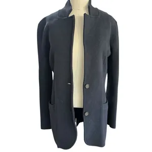 J.Crew Mercantile Knit Blazer Sweater Jacket Black Soft Cotton Size XS Cardigan thumbnail 10