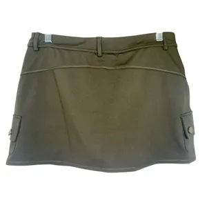 NEW Halara Green Gold Snap Pockets Casual Cargo Utility Mini Skirt Womens Size M thumbnail 2