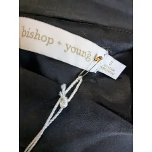 ANTROPOLOGIE Bishop + Young Camila Black Satin Twist Back Shift Dress Sz S NWT thumbnail 9