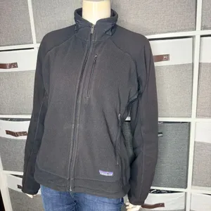 Patagonia Womens Jacket Medium Black Fleece Full Zip Regulator Polartec Sweater thumbnail 2