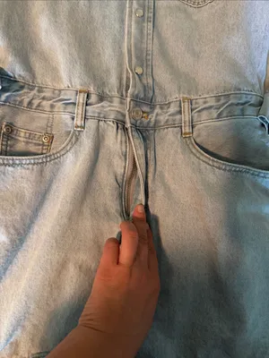 GREY LAB Light Blue Denim Shirt Dress with Chest Pockets thumbnail 3