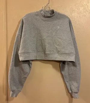 Gymshark Rest Day Sweats Cropped Pullover sz S thumbnail 1