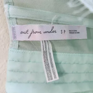 Y2K Out From Under Spaghetti Adjustable Strap Corset Top Mint Green Size Small thumbnail 5